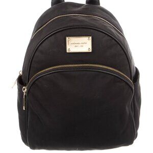 Michael Kors Nylon Backpack (Small Size, Black/Gold)